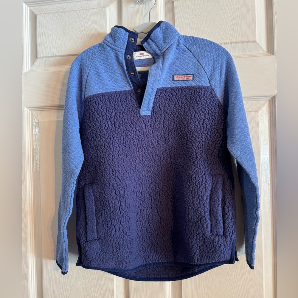 Vineyard Vines Sherpa Fleece 1/4 Snap Pullover XXS